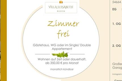 Zimmer in WG oder Einzelappartement in Auw an der Kyll zimmer