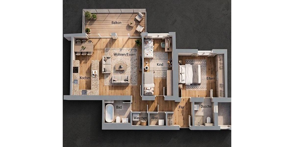 Etagenwohnung Lahr (Schwarzwald) - 3 Zimmer, 95 m&sup2;, 340.000&euro; | Angebot:26804439