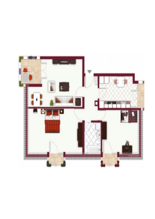 Penthouse - sunny - 3 seperate rooms in Weißensee - 4 Balconies