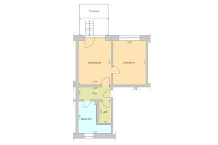2-Raum Wohnung im Erdgeschoss