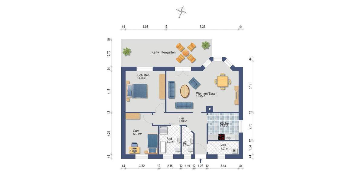 Bungalow Busdorf - 3 Zimmer, 91 m&sup2;, 235.000&euro; | Angebot:25427886