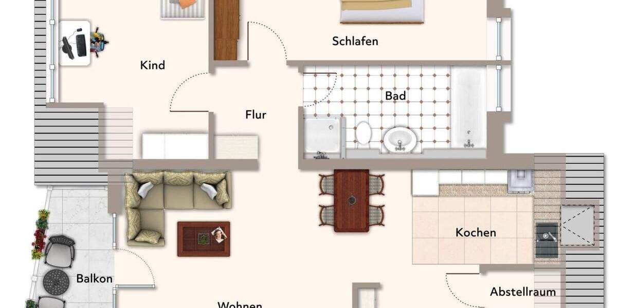 Ihr neues Zuhause im Dachgeschoss...Sonnige 3-Zimmer-DG-Wohnung in Höchstadt 3 zimmer