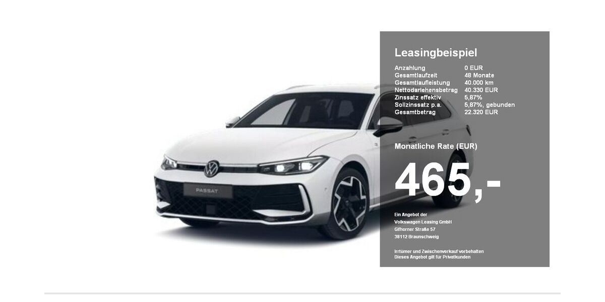 VW Passat Variant 14.998 km 39.940 &euro; Dingolfing 84130