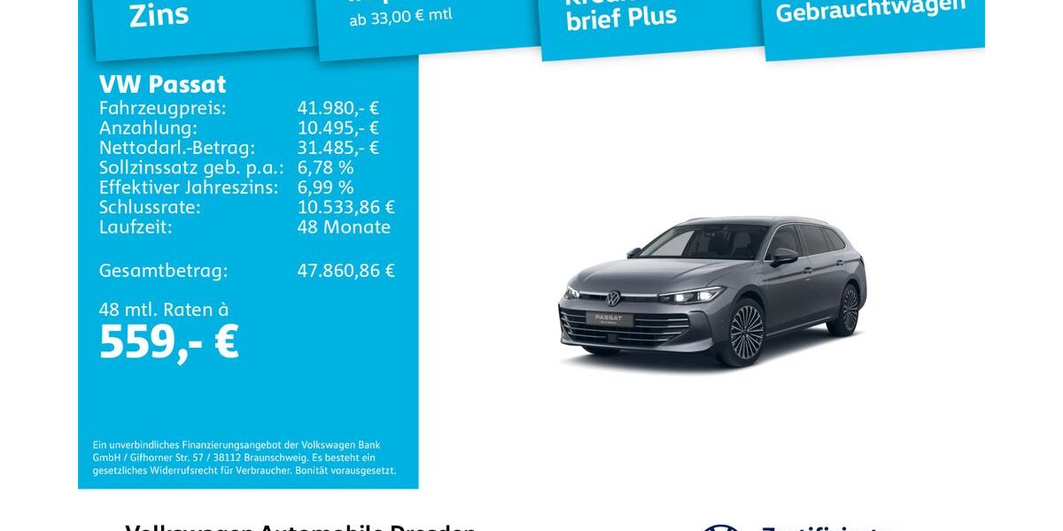 VW Passat Variant 12.240 km 41.980 &euro; Dresden 01169