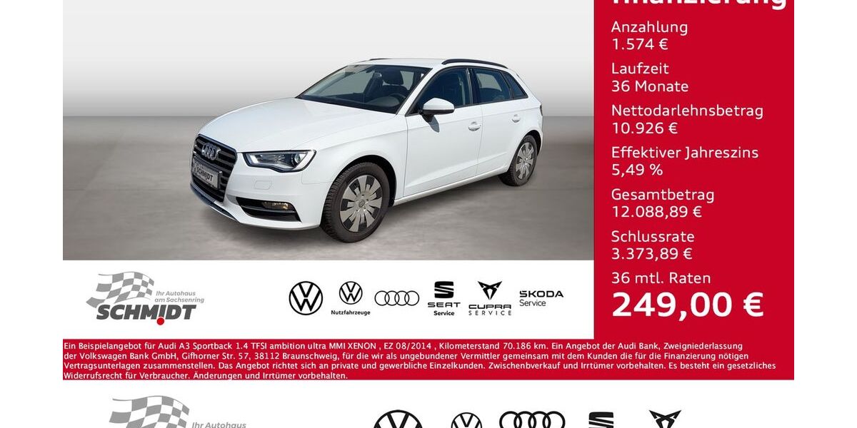 Audi A3 70.186 km 12.500 &euro; Bernsdorf 09337
