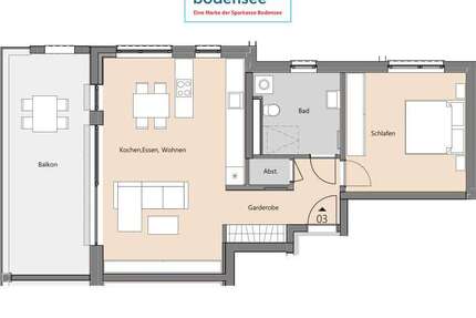 Wohnung Tettnang - 2 Zimmer, 75 m&sup2;, 625.000&euro; | Angebot:25201022