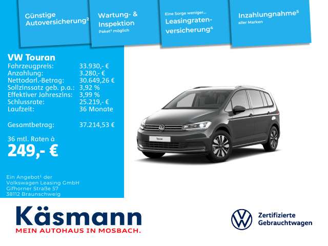 VW Touran 23.781 km 33.930 &euro; Mosbach 74821