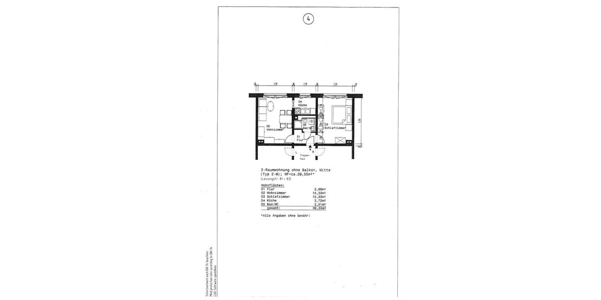 Etagenwohnung Flöha - 2 Zimmer, 39 m&sup2;, 237&euro; | Angebot:12641458
