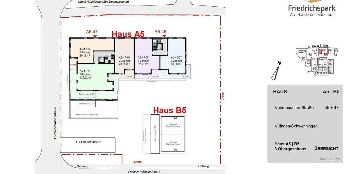 Etagenwohnung Villingen-Schwenningen Villingen - 3 Zimmer, 82 m&sup2;, 430.150&euro; | Angebot:25746138