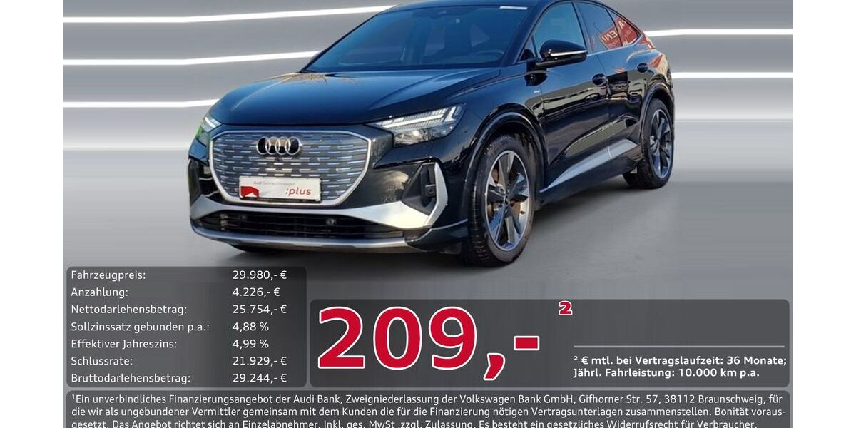 Audi Q4 e-tron 11.419 km 29.980 &euro; Ingolstadt 85057