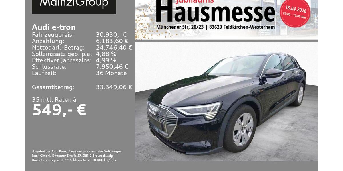 Audi e-tron 53.600 km 30.930 &euro; Feldkirchen/Westerham 83620