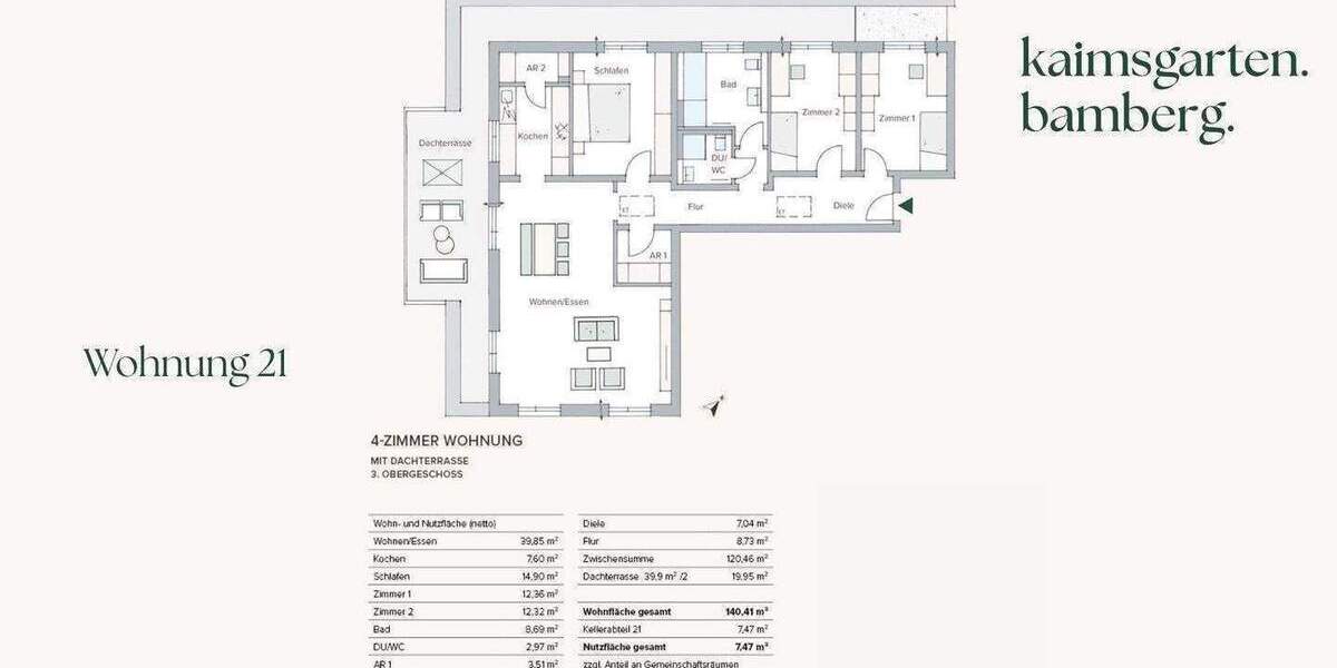 Etagenwohnung Bamberg Bamberg-Ost - 4 Zimmer, 140 m&sup2;, 980.850&euro; | Angebot:26435725