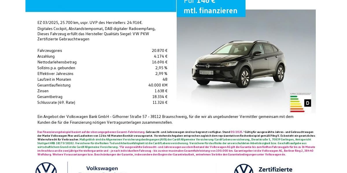 VW Taigo 25.700 km 20.870 &euro; Bamberg 96052