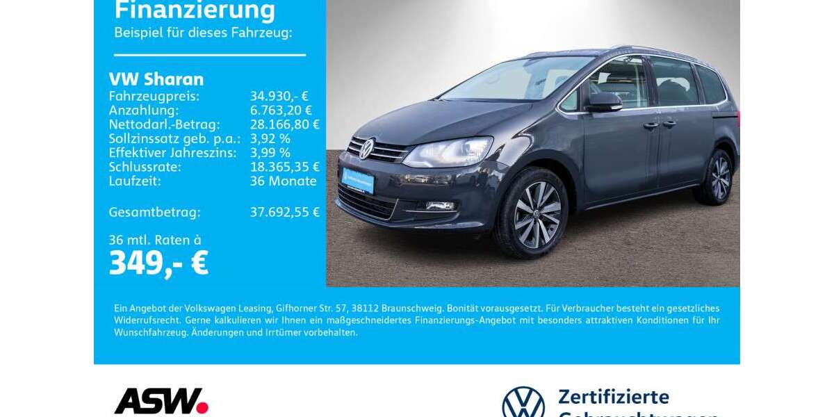 VW Sharan 77.900 km 34.930 &euro; Neckarsulm 74172
