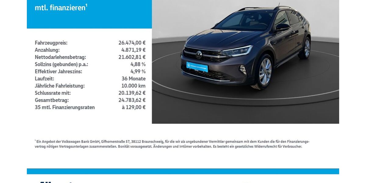 VW Taigo 10.750 km 26.474 &euro; Mühlhausen/Thüringen 99974