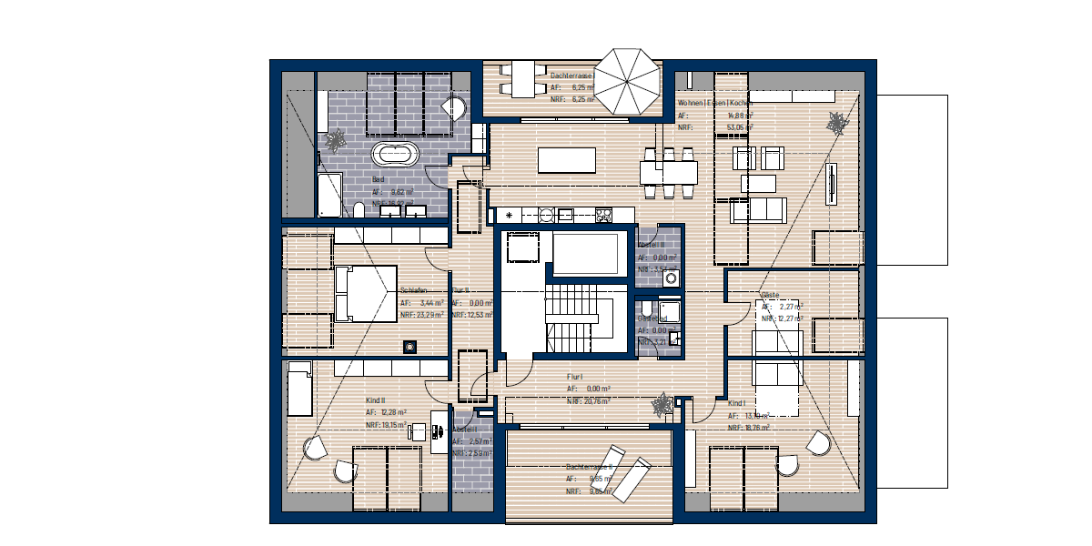Einmalige Gelegenheit: 5-Raum-Traumwohnung Penthouse am Kulkwitzer See mit 2 Dachterrassen 5 zimmer