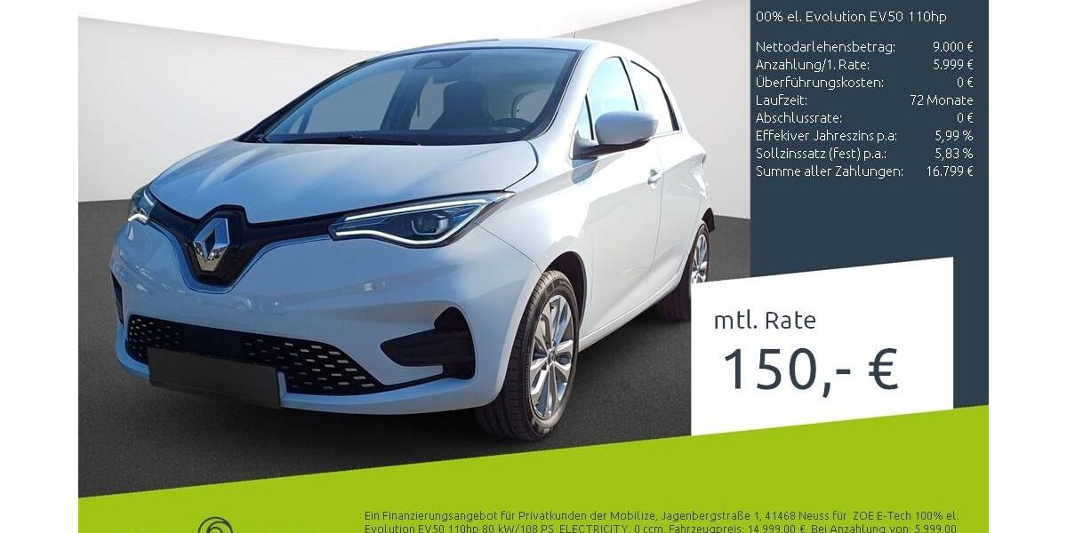 Renault ZOE 38.275 km 14.889 &euro; Stuhr 28816