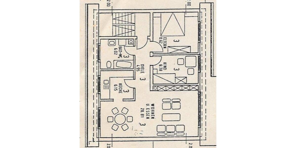 Dachgeschoßwohnung Ubstadt-Weiher Weiher - 3 Zimmer, 64 m&sup2;, 175.000&euro; | Angebot:26153405