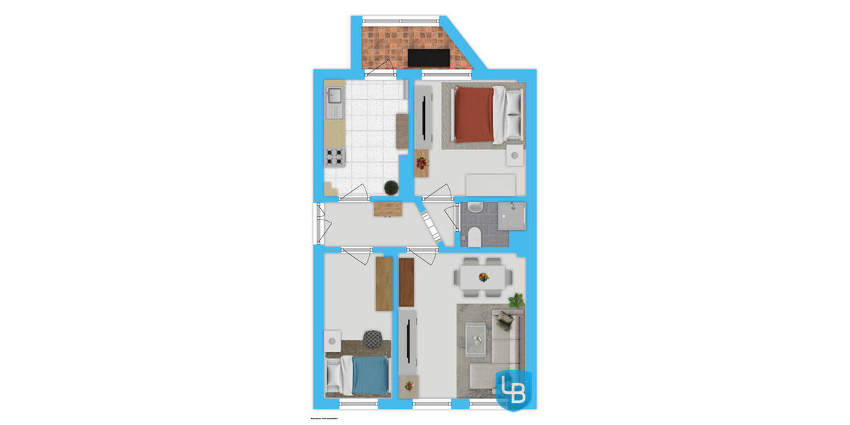 Etagenwohnung Kiel Gaarden-Ost - 2 Zimmer, 52 m&sup2;, 99.000&euro; | Angebot:26393087