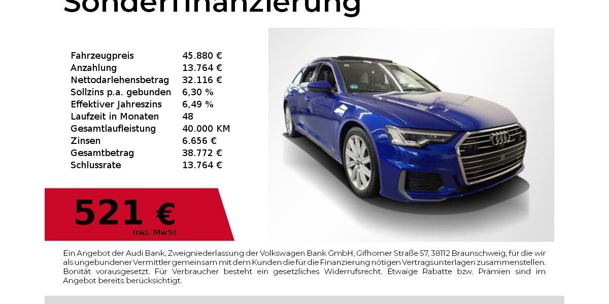 Audi A6 34.950 km 45.880 &euro; Nürnberg 90411