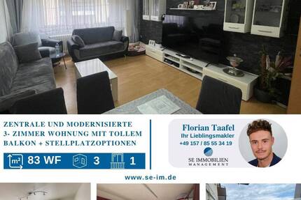 Zentrumsnahe 3-Zimmer Wohnung mit großem Balkon 3 zimmer