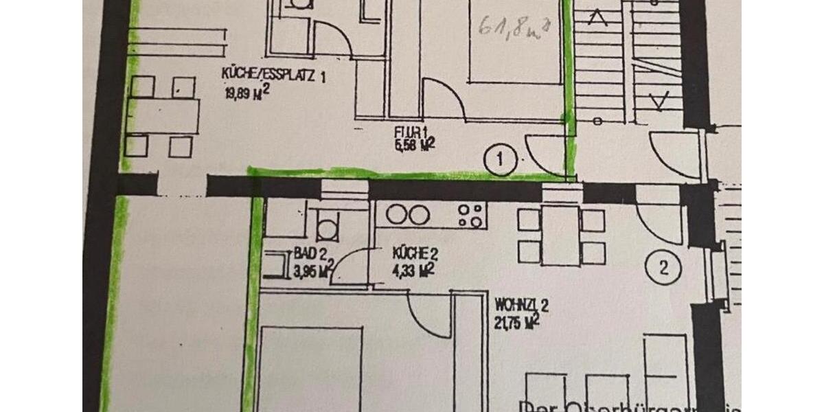 Hochparterre Saarbrücken - 2 Zimmer, 60 m&sup2;, 209.000&euro; | Angebot:26931598