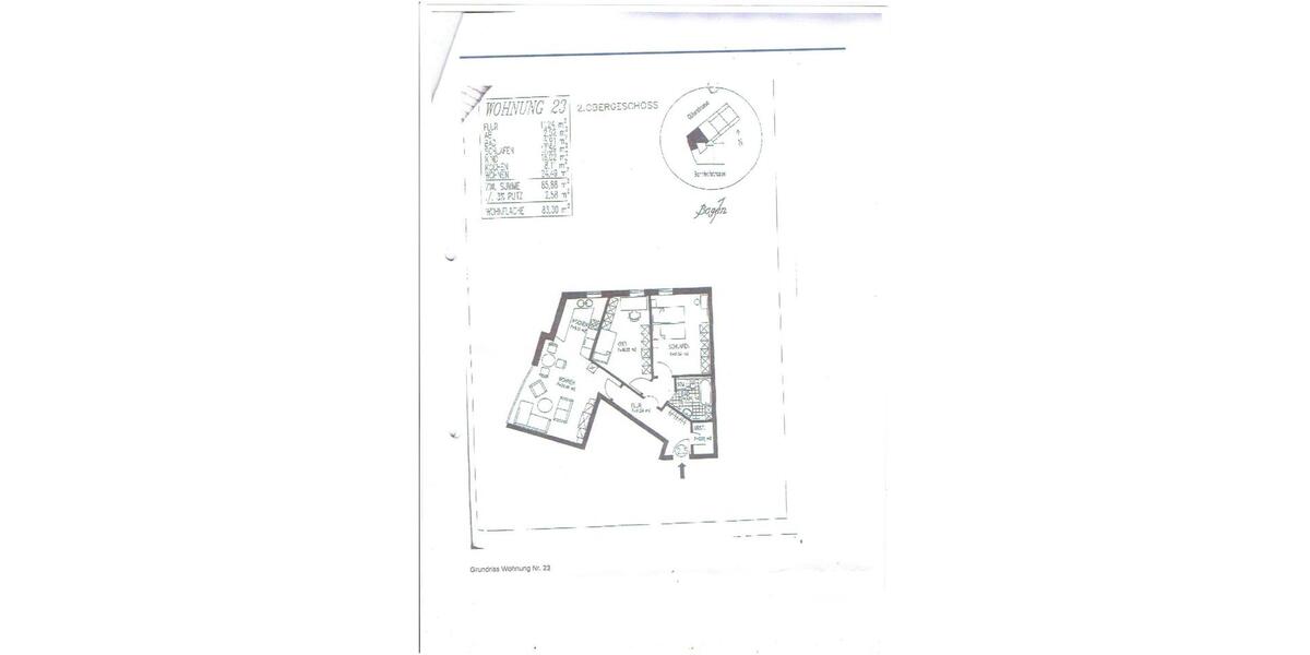 Etagenwohnung Hunderdorf - 3 Zimmer, 83 m&sup2;, 229.000&euro; | Angebot:25712887