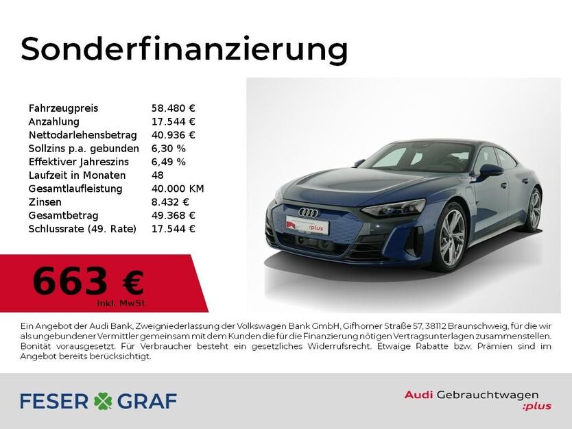 Audi e-tron GT 48.990 km 58.480 € Nürnberg 90411