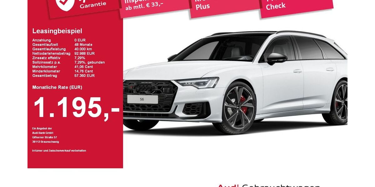 Audi S6 6.000 km 91.990 &euro; Deggendorf 94469