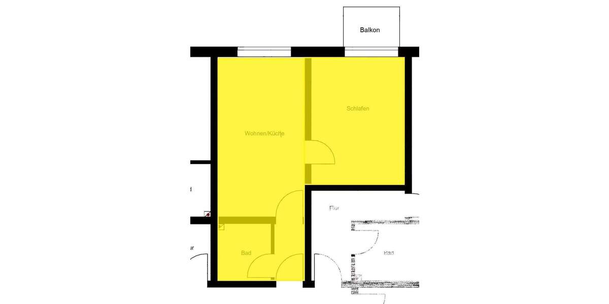 Etagenwohnung Kassel Fasanenhof - 2 Zimmer, 44 m&sup2;, 704&euro; | Angebot:25602039