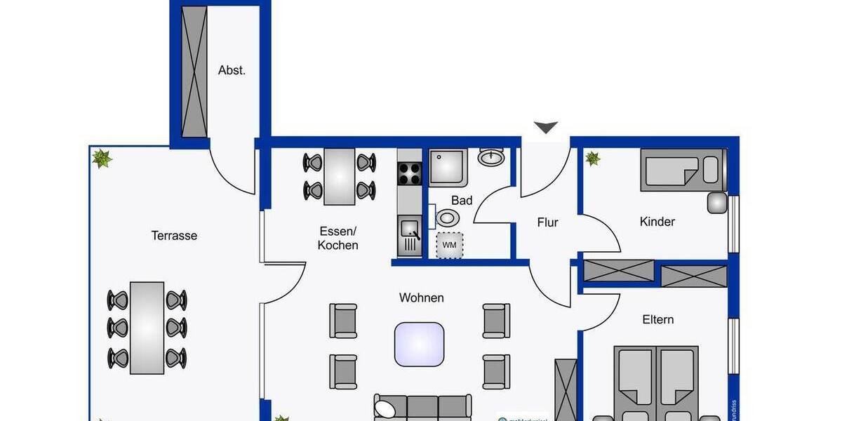 Reihenmittelhaus Esens / Bensersiel Bensersiel - 3 Zimmer, 52 m&sup2;, 219.000&euro; | Angebot:26750992