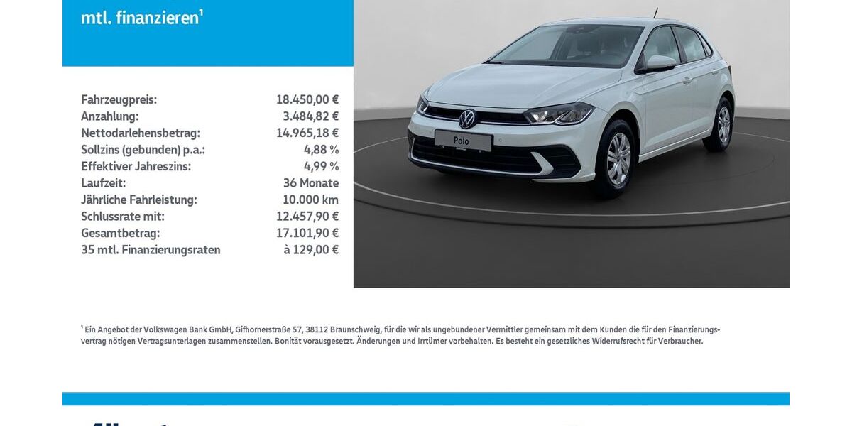 VW Polo 2.500 km 18.450 &euro; Nordhausen 99734