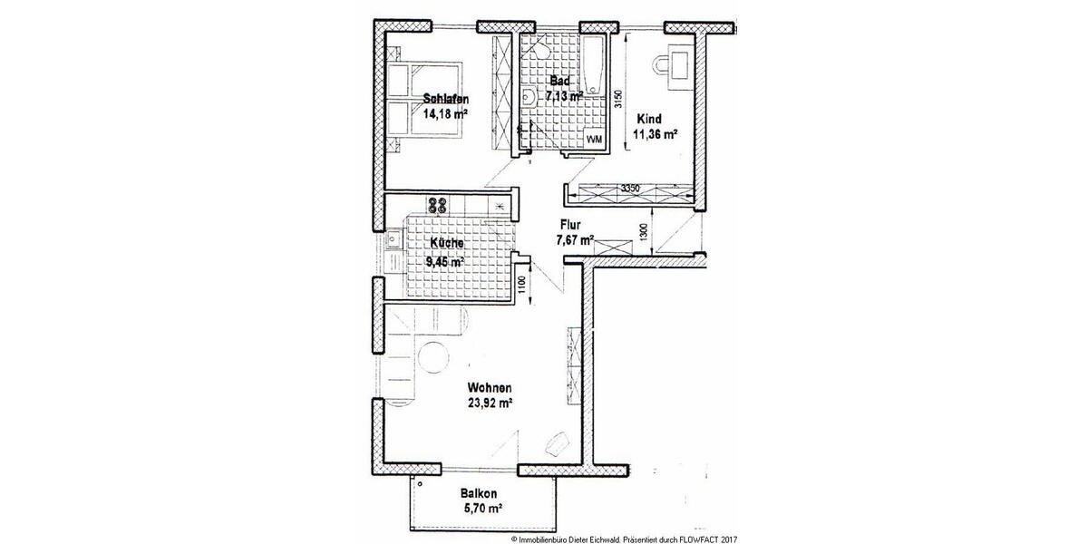 Etagenwohnung Sassnitz - 3 Zimmer, 78 m&sup2;, 780&euro; | Angebot:23393867