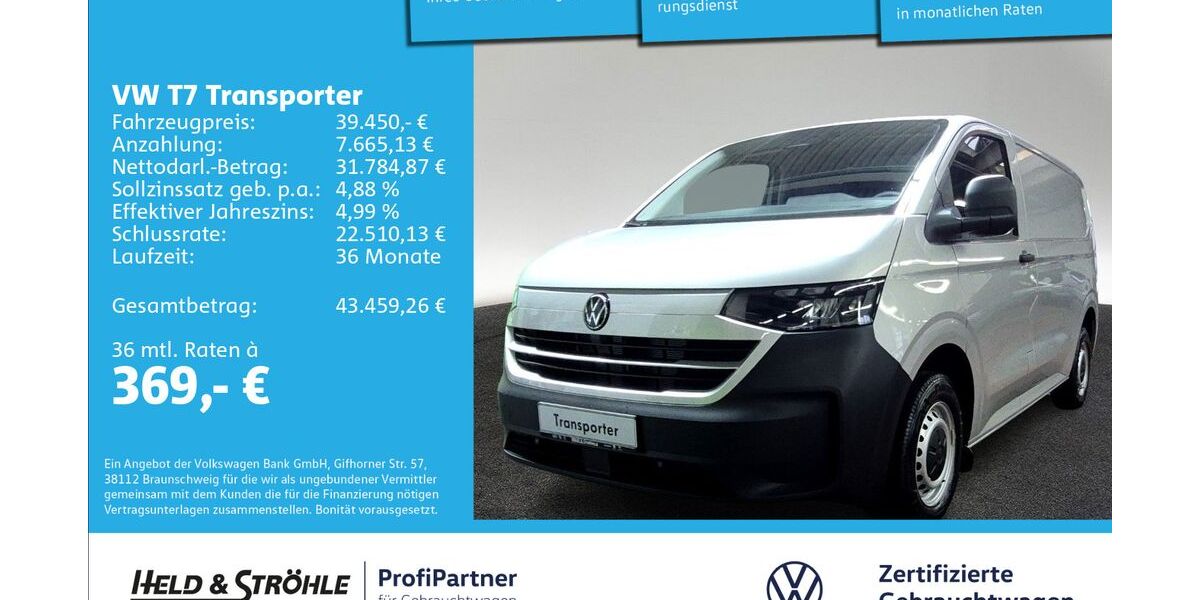 VW T7 Transporter 2.001 km 39.450 &euro; Ulm 89079