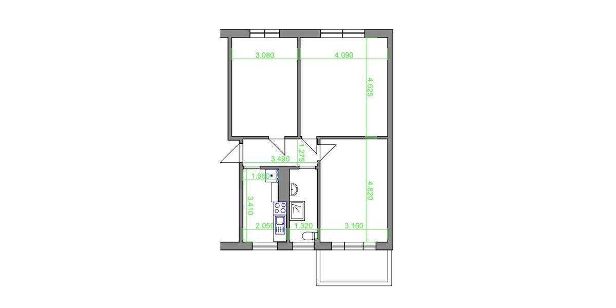Erdgeschoßwohnung Rostock Hansaviertel - 3 Zimmer, 67 m&sup2;, 1.000&euro; | Angebot:25483764