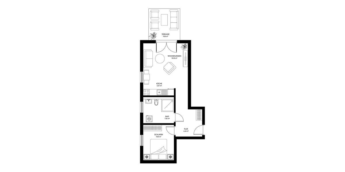 Etagenwohnung Woltersdorf - 2 Zimmer, 51 m&sup2;, 761&euro; | Angebot:26366518