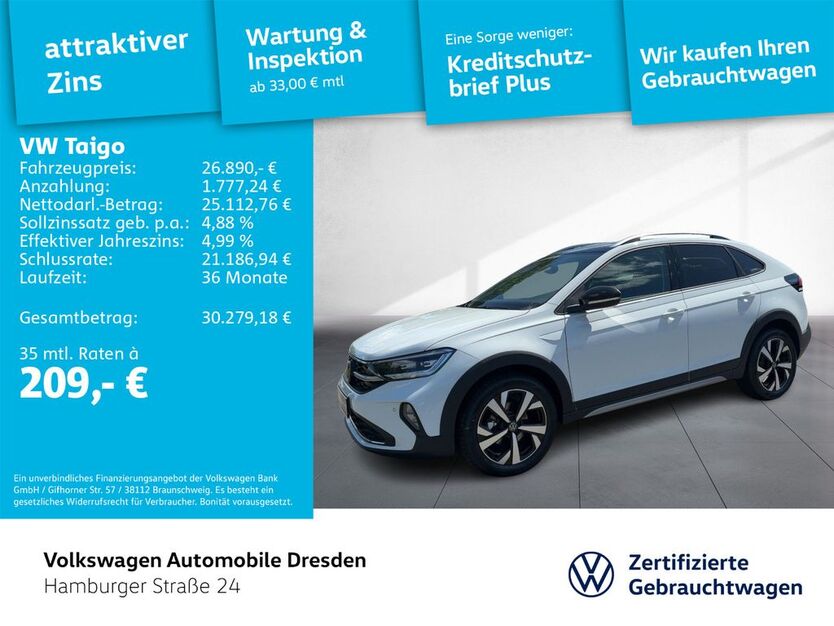 VW Taigo 3.981 km 26.890 € Dresden 01067