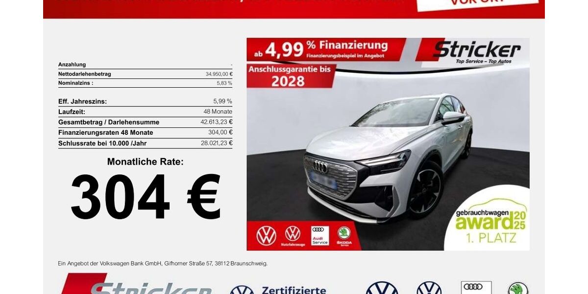 Audi Q4 e-tron 22.795 km 34.939 &euro; Horn-Bad Meinberg 32805