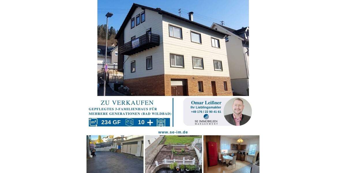 Mehrfamilienhaus, Wohnhaus Bad Wildbad Calmbach - 1 Zimmer, 234 m&sup2;, 515.000&euro; | Angebot:25340561