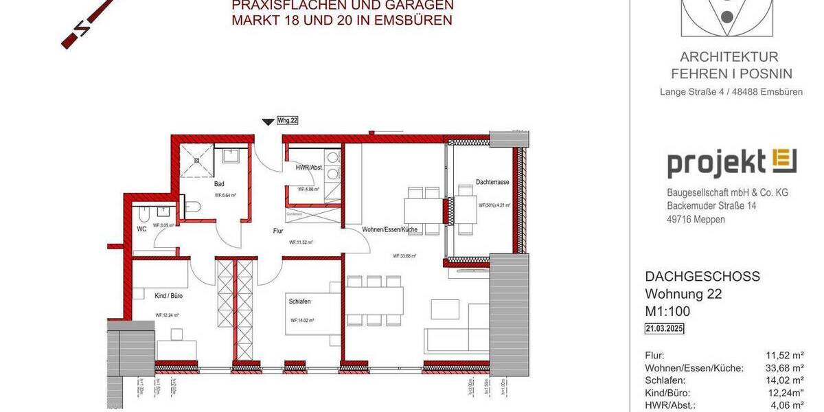 Etagenwohnung Emsbüren - 3 Zimmer, 89 m&sup2;, 381.500&euro; | Angebot:25742243
