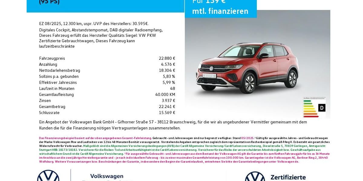 VW T-Cross 12.300 km 22.480 &euro; Bamberg 96052