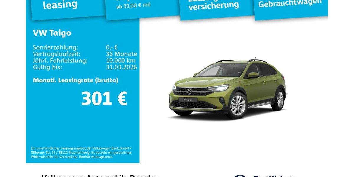 VW Taigo 11.023 km 25.890 &euro; Dresden 01067