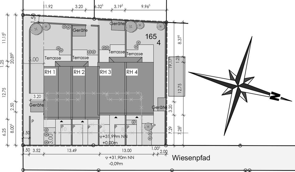 mittlere Reihenhaushälfte, Neubau April 2026, ruhige Sackgasse 5 zimmer