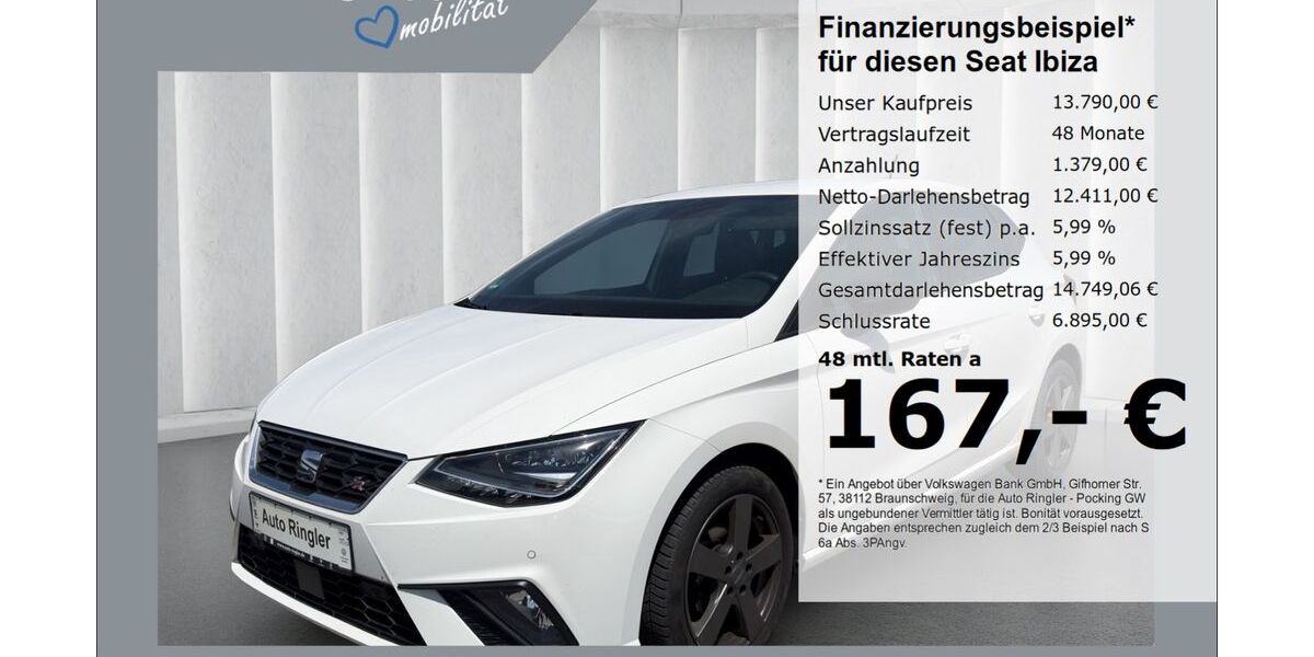 Seat Ibiza 65.000 km 13.790 &euro; Pocking 94060