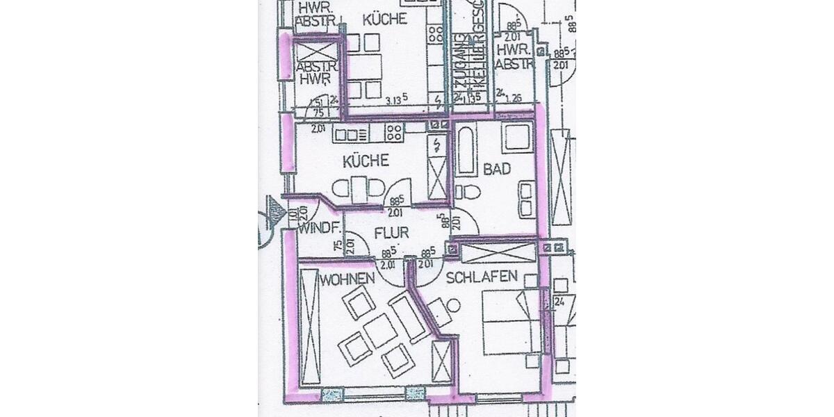 Erdgeschoßwohnung Osnabrück Gretesch - 2 Zimmer, 66 m&sup2;, 600&euro; | Angebot:26365384