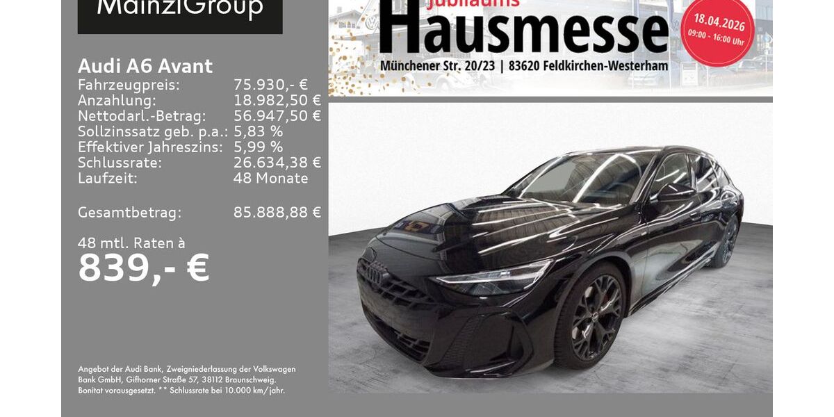 Audi A6 12.600 km 75.930 &euro; Feldkirchen/Westerham 83620