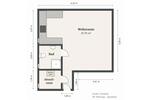 Dachgeschoßwohnung Bielefeld Mitte - 1 Zimmer, 32 m&sup2;, 400&euro; | Angebot:26367876