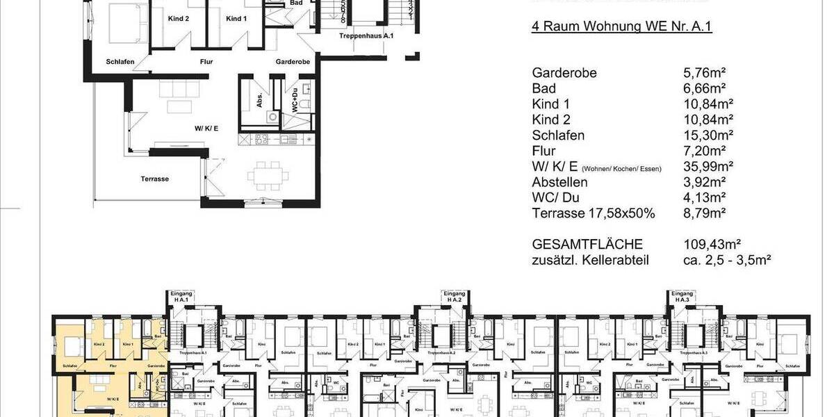 Etagenwohnung Heidenau - 4 Zimmer, 109 m&sup2;, 433.100&euro; | Angebot:26515008