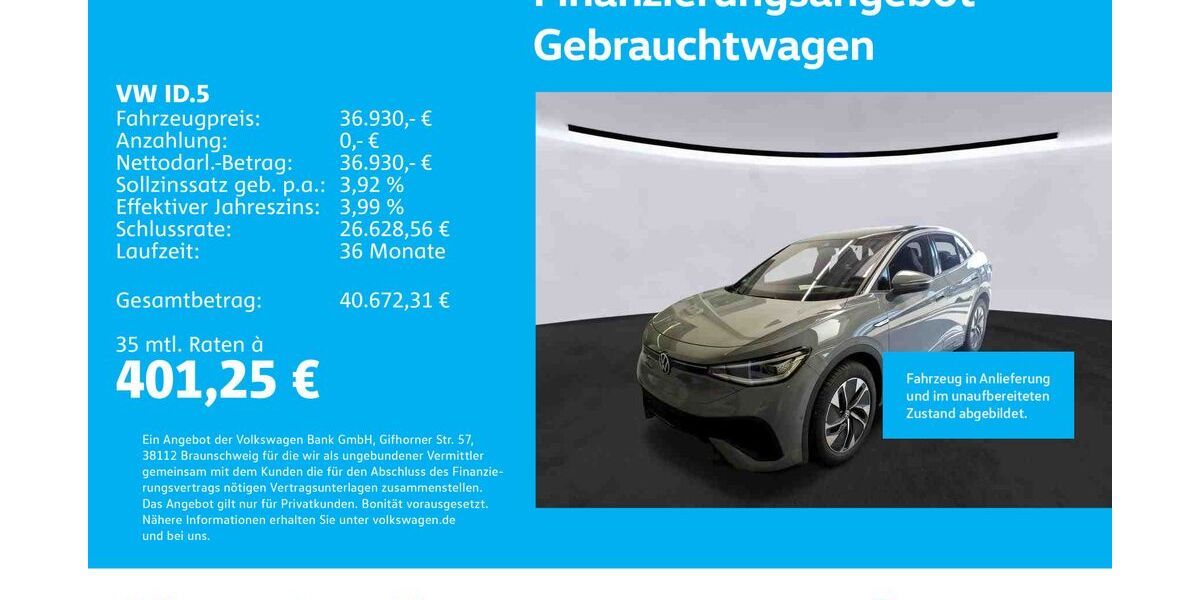 VW ID.5 24.501 km 36.930 &euro; Stuttgart-Wangen 70188