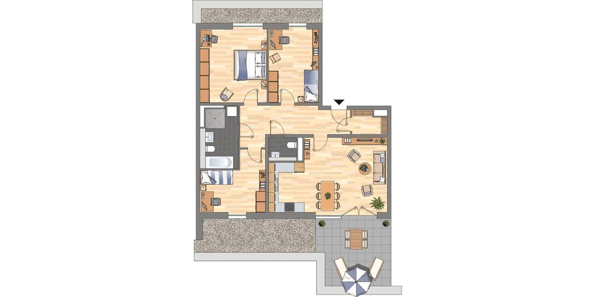 4-Zimmer-Wohnung mit einer Dachterrasse in Essen Südviertel 4 zimmer
